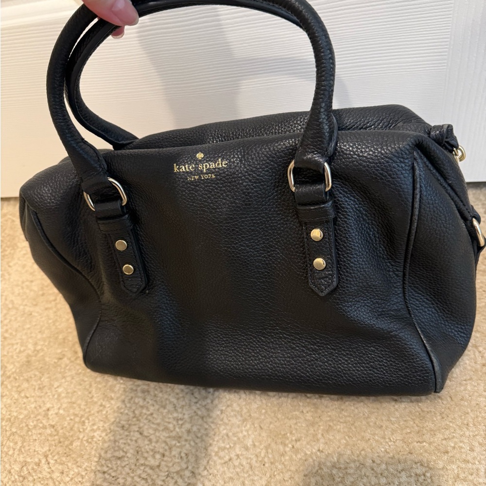 Kate Spade Black Pebbled Satchel